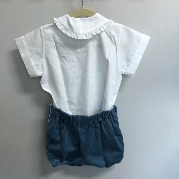 NWOT Sal & Pimenta Blue Velvet Set Size 12 months - Picture 2 of 4